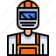 avatar, male, man, people, person, user, welder 