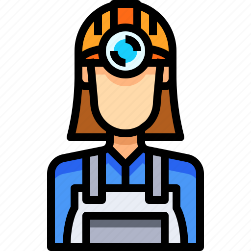 Avatar, female, miner, people, person, user, woman icon - Download on Iconfinder