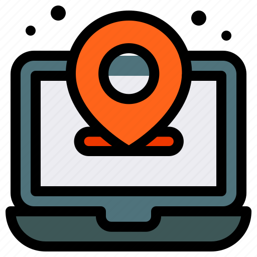 Destination, laptop, location, map, navigation icon - Download on Iconfinder