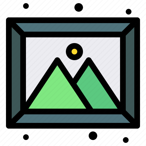 Image, frame, photo, mountain, sun icon - Download on Iconfinder