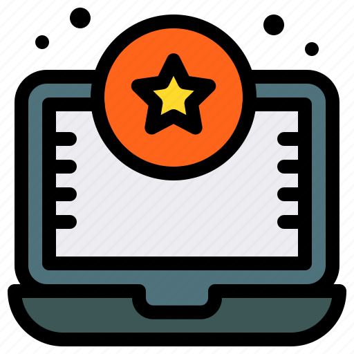 Feedback, online, rating, laptop, star icon - Download on Iconfinder