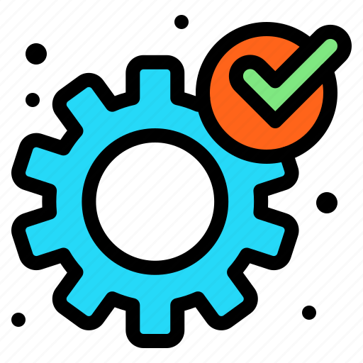 Cogwheel, cog, gear, tick, setting icon - Download on Iconfinder