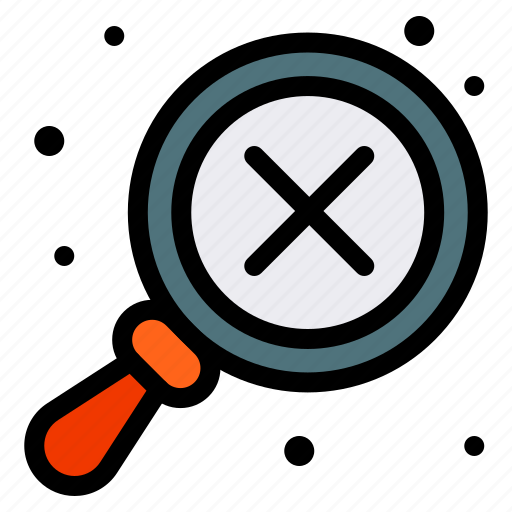 Clear, cross, bad, review, cancel, magnifying, glass icon - Download on Iconfinder