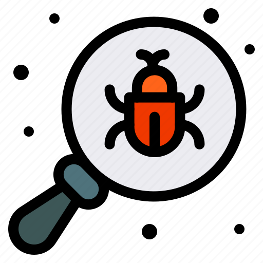 Bug, insect, magnify, scan, virus icon - Download on Iconfinder