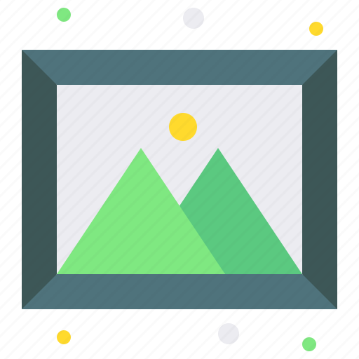 Image, frame, photo, mountain, sun icon - Download on Iconfinder