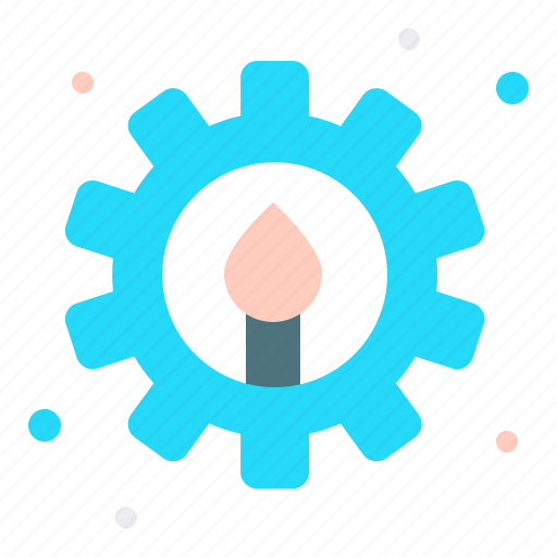 Cog, gear, settings, control, art, brush icon - Download on Iconfinder