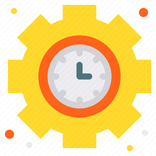 Clock, gear, management, process, time icon - Download on Iconfinder