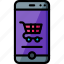 experience, phone, shopping, trolley, user, ux, window 