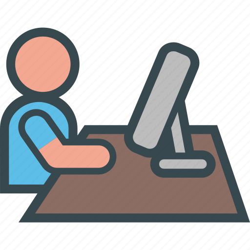 Desktop, job, occupation, pc, user, worker icon - Download on Iconfinder