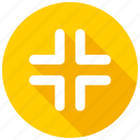 arrows, join, pointing, shrink icon