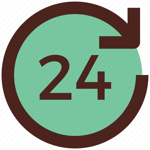 24 hours, support icon - Download on Iconfinder