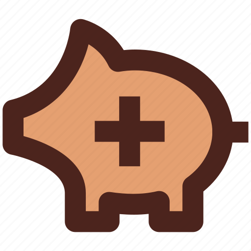 Savings, bank, piggy, add, user interface icon - Download on Iconfinder