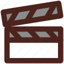 user interface, action, clapper board, director