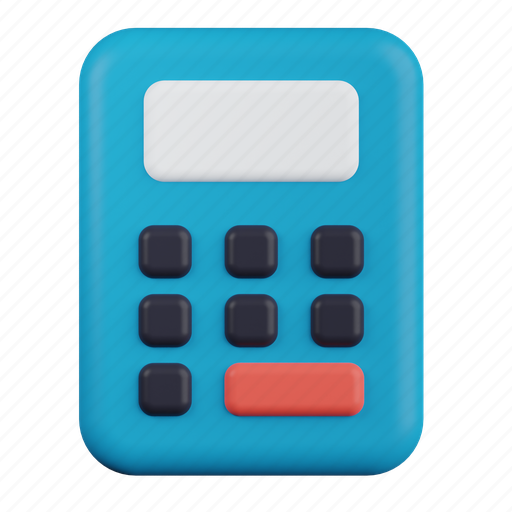 Calculator, calculate, calculation, accounting, finance, business 3D illustration - Download on Iconfinder