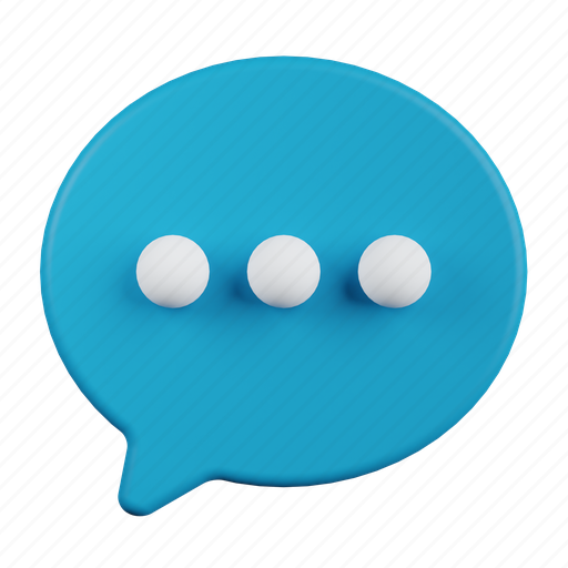 Chat, bubble, message, conversation, speech, text 3D illustration - Download on Iconfinder