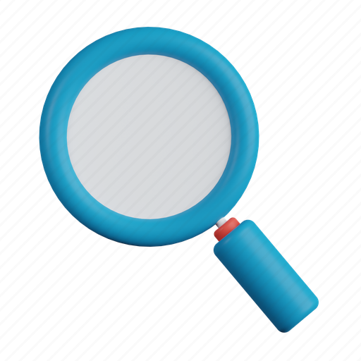 Magnifying, glass, zoom, search, magnifier, find 3D illustration - Download on Iconfinder