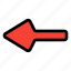 left, arrow, direction, pointer, cursor 