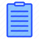 clipboard, board, paper, document, report