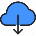 cloud, data, storage, weather, download