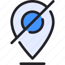pin, forbidden, map, location, disable