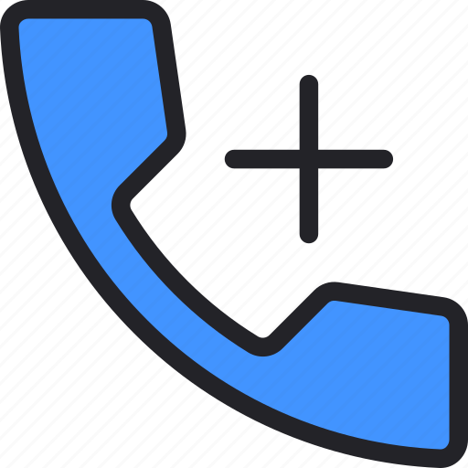 Telephone, phone, call, plus, sign, add, contact icon - Download on Iconfinder