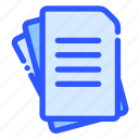 paper, sheet, document, report, note