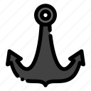anchor, nautical, marine, navy, maritime