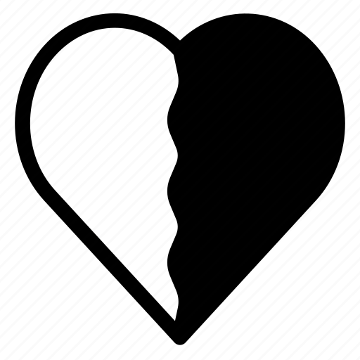 Heart, love, broken, romance, relationship icon - Download on Iconfinder