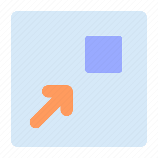 Reduce, position, square, scale, arrow, shrink icon - Download on Iconfinder