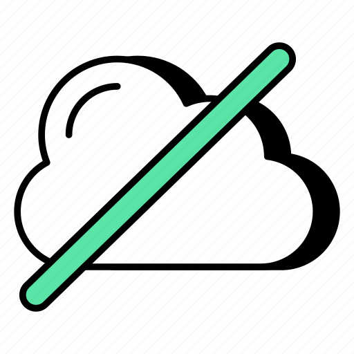 No cloud, cloud ban, cloud forbidden, stop cloud, cloud prohibition icon - Download on Iconfinder