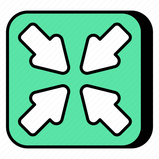 Inward arrows, pointing arrows, directional arrows, arrowheads, shrink arrows icon - Download on Iconfinder