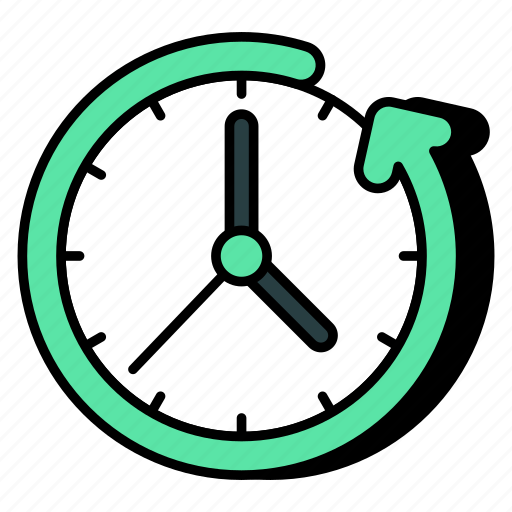 24hr, round the clock, 24hr service, 24hr support, clockwise icon - Download on Iconfinder