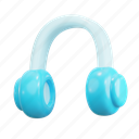 headphone, headset, music, audio, sound, earphones, headphones, multimedia, 3d 
