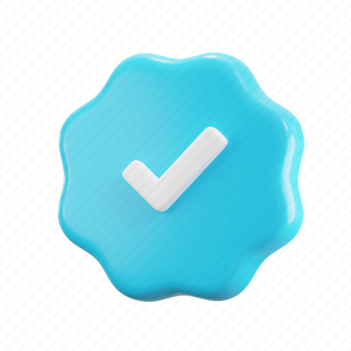 Blue check mark, check-mark, approved, approve, check, done, accept 3D illustration - Download on Iconfinder