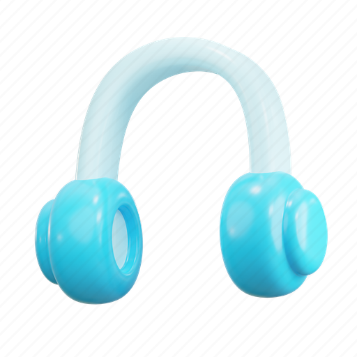 Headphone, headset, music, audio, sound, earphones, headphones 3D illustration - Download on Iconfinder