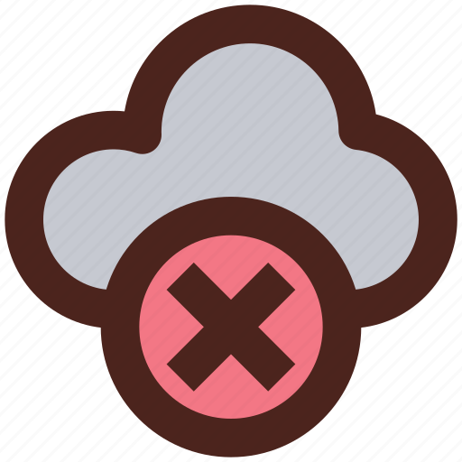 Reject, cross, user interface, cloud icon - Download on Iconfinder