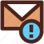 alert, letter, email, message, user interface 