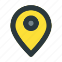 arrow, country, flag, location, map, navigation, pin