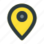 arrow, country, flag, location, map, navigation, pin 