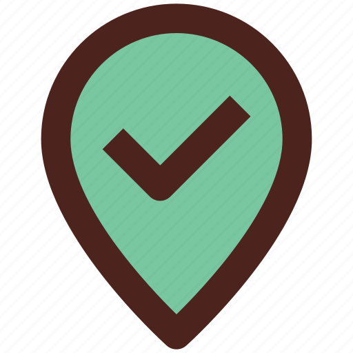 Location, checked, pin, user interface icon - Download on Iconfinder