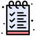 checklist, note, document, list