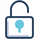 unlock, lock, security, protection, padlock