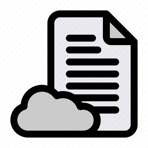Cloud, file, document, paper, file type, upload icon - Download on Iconfinder