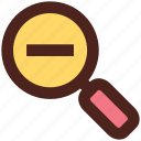 magnify glass, find, user interface, remove, search