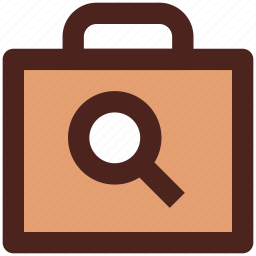 Briefcase, portfolio, bag, user interface, search icon - Download on Iconfinder