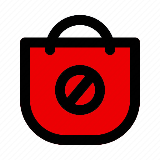 Shopping, bag, banned icon - Download on Iconfinder