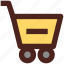cart, ecommerce, shopping, user interface, remove 