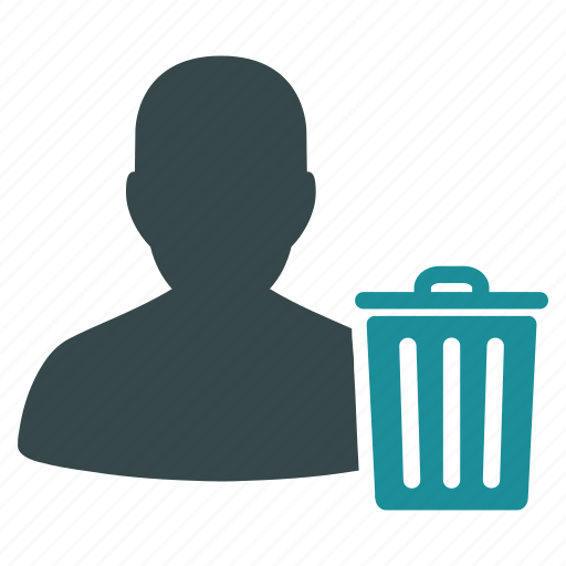 Delete, dustbin, recycle bin, remove user, rubbish basket, trash can, trashcan icon - Download on Iconfinder