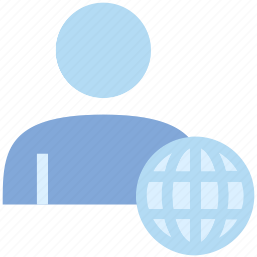 Globe male, people, person, user, world icon - Download on Iconfinder