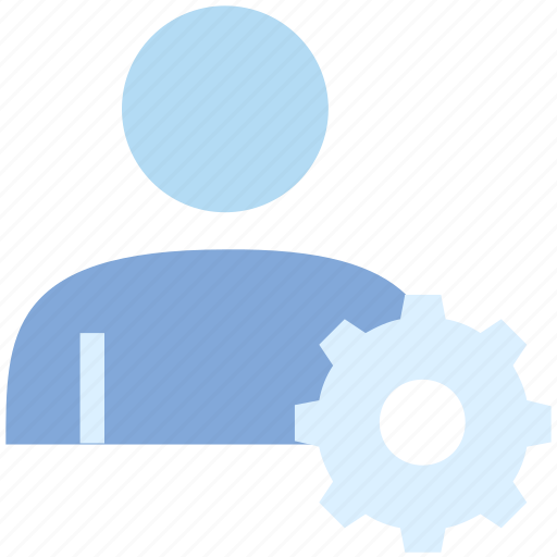 Cogwheel, gear, male, people, person icon - Download on Iconfinder